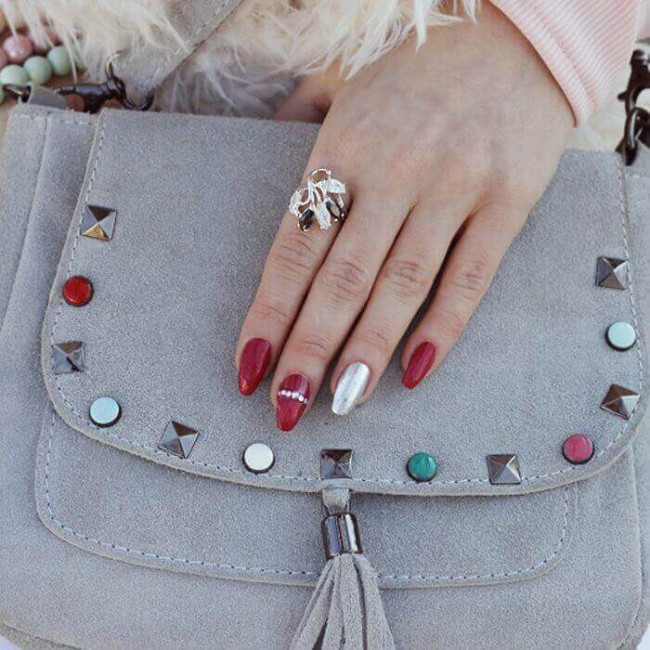 Silver ring with zircons PK 1635