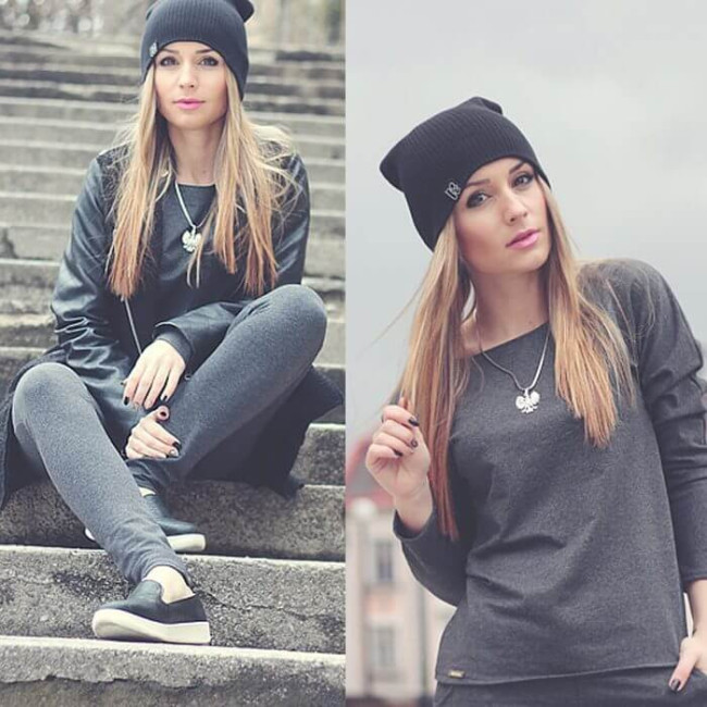 Wisiorek srebrny oksydowany Orzeł duży W 1656|Polcaratdesign.pl Biżuteria