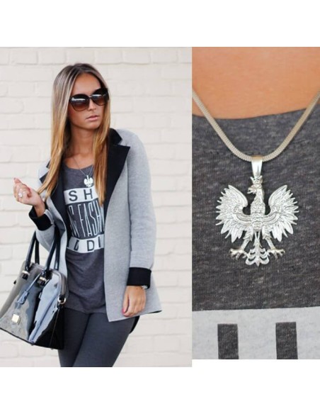 Silver pendant Eagle large W 1656