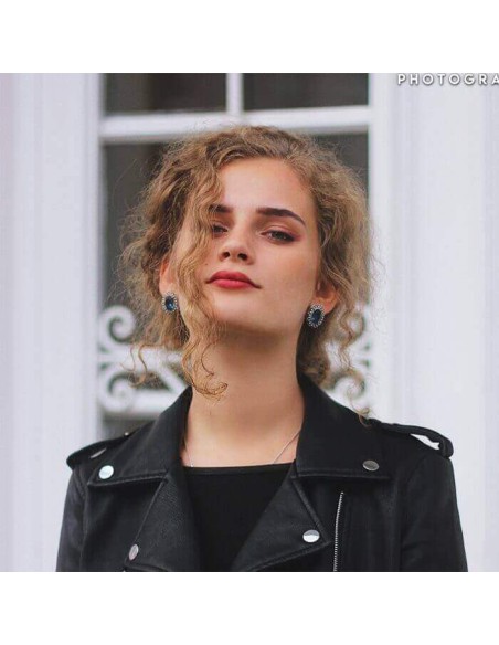 Srebrny wisiorek z kryształem Swarovski Oval W 1727|Polcaratdesign.pl Biżuteria