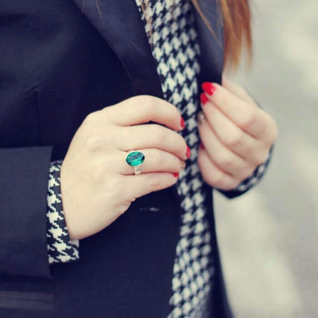 Silver ring with zirconia PK 1789