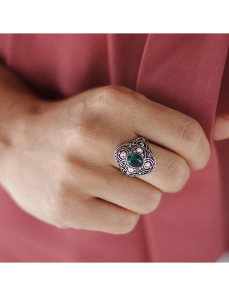 Kolczyki srebrne oksydowane Swarovski K3 1822|Polcaratdesign.pl Biżuteria