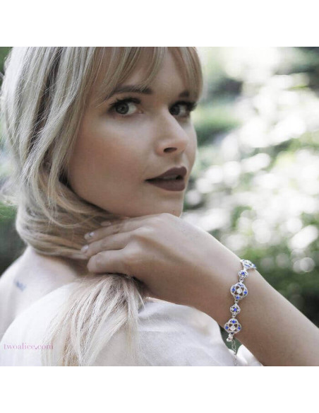 Srebrny pierścionek z białą cyrkonią i kryształami Swarovski PK 1878|Polcaratdesign.pl Biżuteria