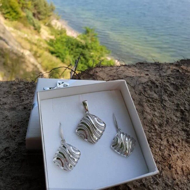 Silver rhodium-plated pendant W 1895 R