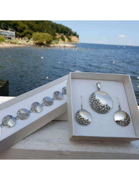 Silver oxidized earrings K 1953