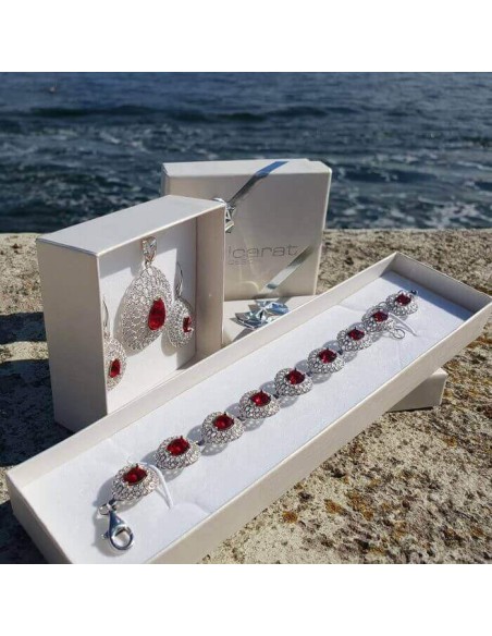 Srebrny rodowany pierścionek z kryształem Swarovski PK 2025|Polcaratdesign.pl Biżuteria