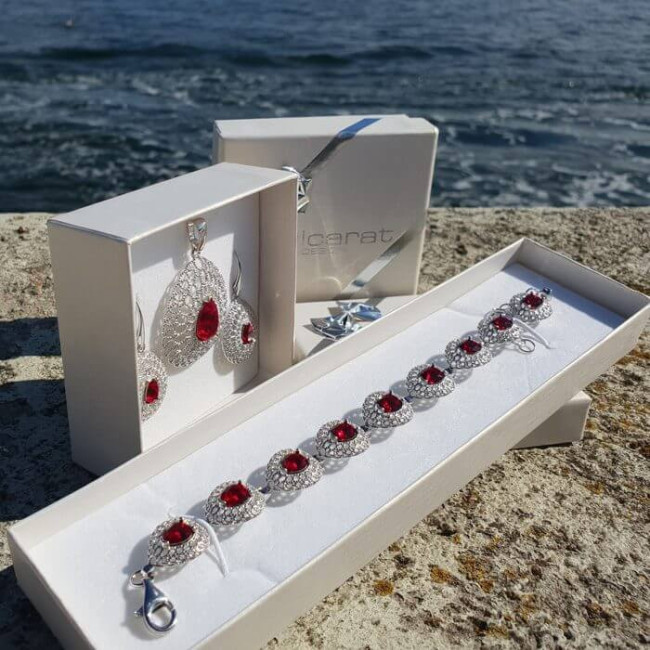 Silver earrings with cubic zirconia K3 2025