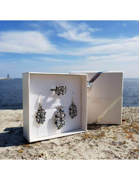 Srebrne oksydowane kolczyki K 2026|Polcaratdesign.pl Biżuteria