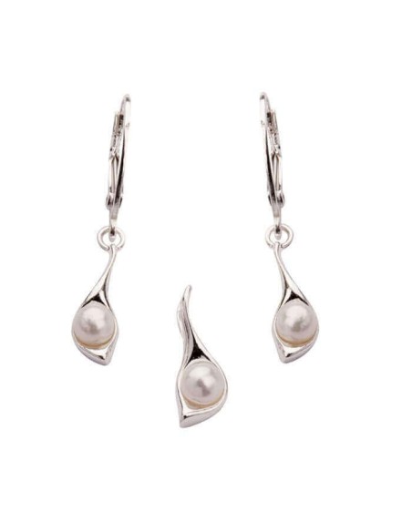 Silver set with pearls KPL 971 Pearl