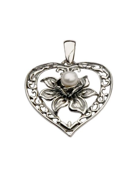 Silver pendant W 1142 with a cultured pearl