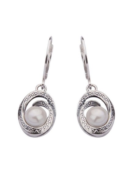 K 1561 silver pearl earrings