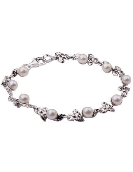 Bracelet silver pearls L 1563