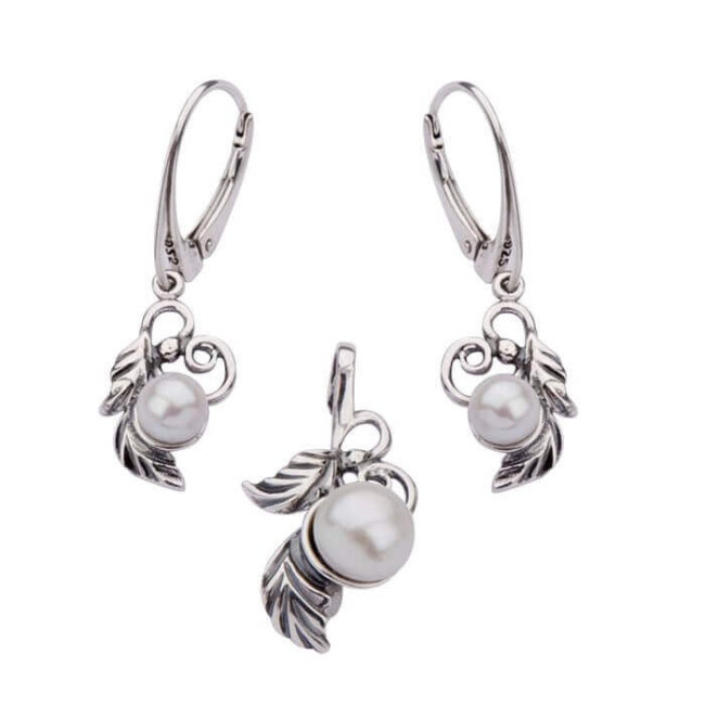 Bracelet silver pearls L 1563