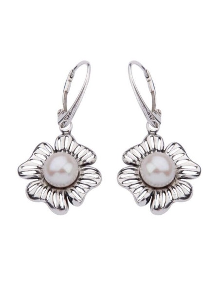 Srebrne kolczyki z perełką K 1565