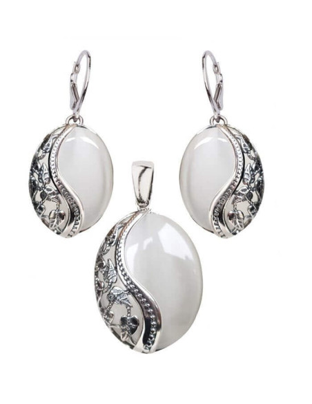 Srebrny oksydowany pierścionek  PK 1716 kocie oko|Polcaratdesign.pl Biżuteria