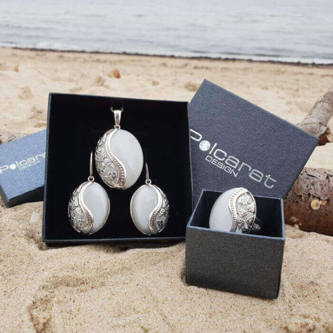 Malachite Earrings Oxidized Silver K 1716 Malachite