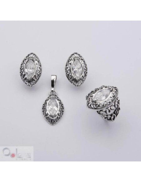 Srebrna bransoletka z cyrkoniami L 1576|Polcaratdesign.pl Biżuteria