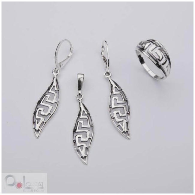 Silver set (earrings, pendant) KPL 589