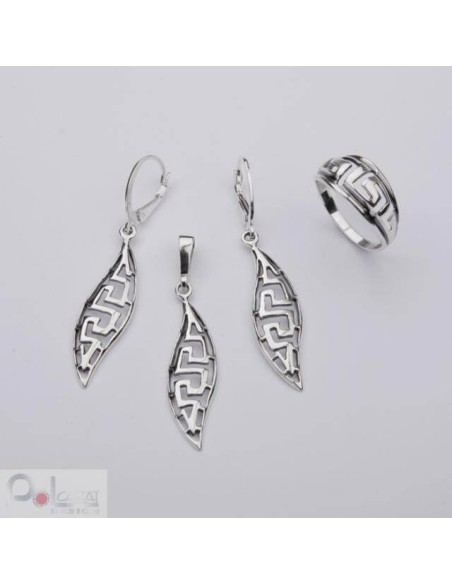 Silver set (earrings, pendant) KPL 589