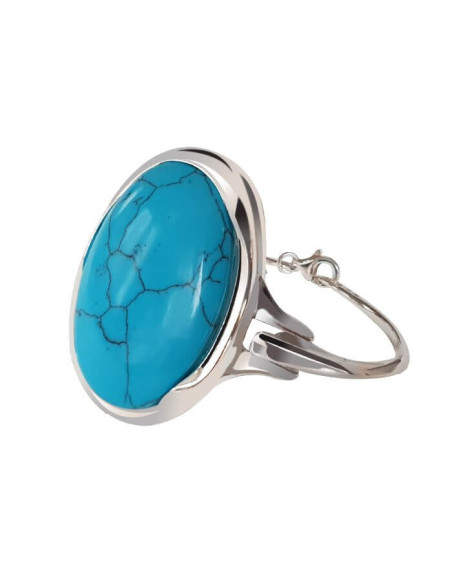 Silver bracelet with turquoise r 1733