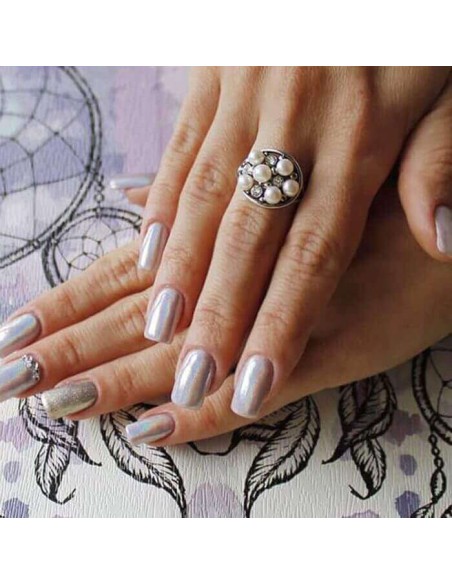 Silver ring with pearls and Swarovski crystals PK 1959