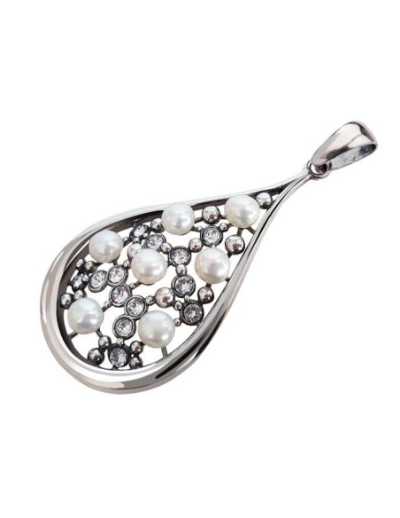 Silver pendant with pearls and Swarovski crystals W 1959 Silver pendant with pearls and Swarovski crystals W 1959