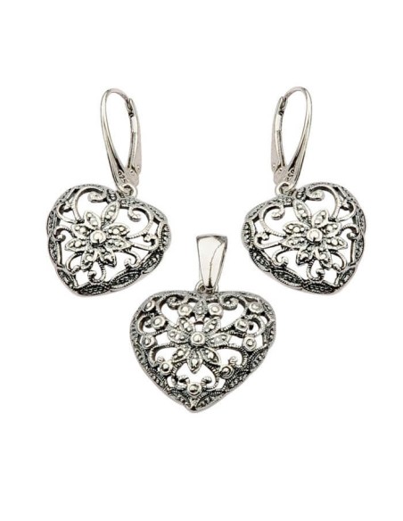 Set (earrings, pendant) silver KPL 1540