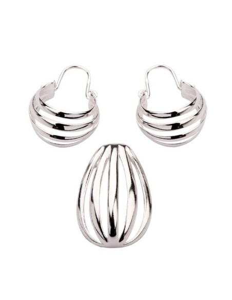 K 1542 Polcarat Design Silver Earrings