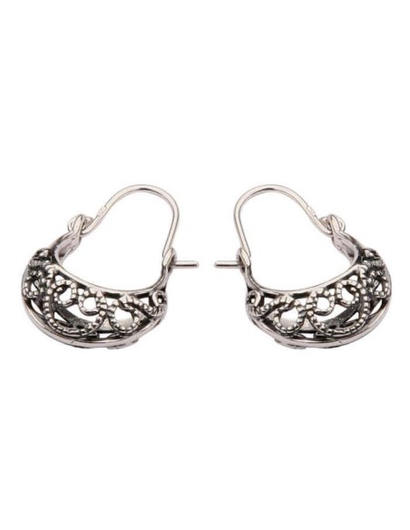K 1093 Polcarat Design Silver Earrings
