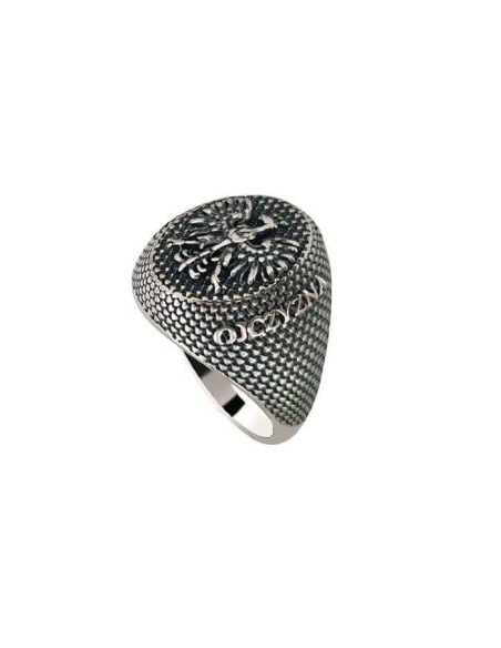 Silver signet ring Eagle PB 402