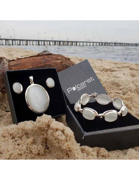 Silver Cat Eye Earrings K3 585 Cat Eye