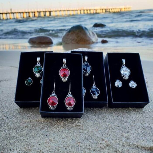 Oxidized silver ring Swarovski Elements PK 2067