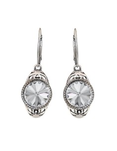 Oxidized silver earrings with K 2067 crystals