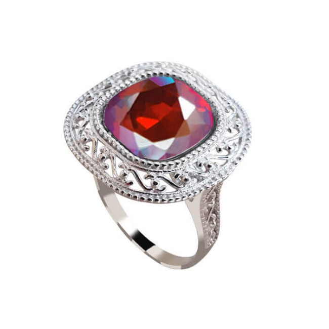 Rhodium-plated silver ring Swarovski Elements PK 1893