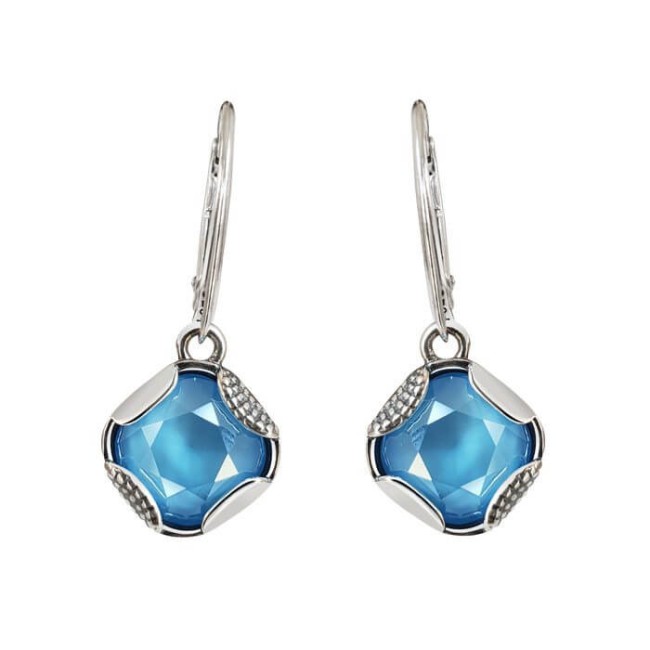 Silver set (earrings and pendant) with Swarovski crystals KPL 2048