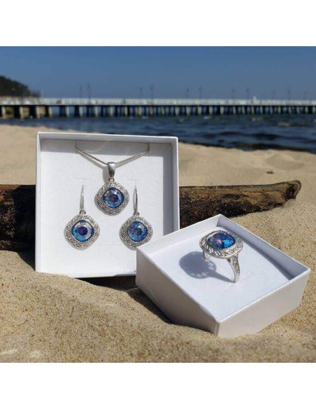 Kolczyki srebrne Swarovski Elements K 1893|Polcaratdesign.pl Biżuteria