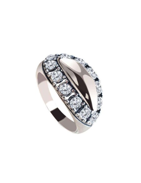 Srebrny pierścionek z kryształami PK 1826|Polcaratdesign.pl Biżuteria