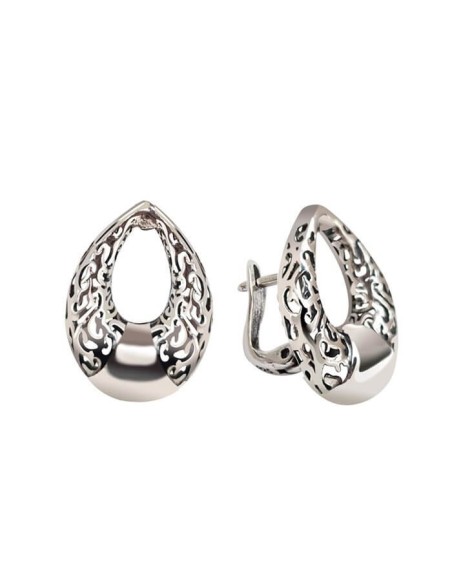 Silver oxidized earrings K3 1938