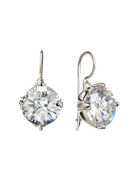 Silver earrings with zircons K2 1283