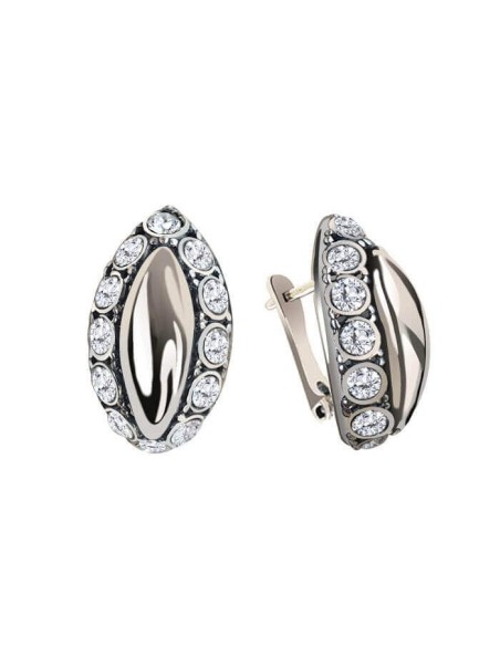 Silver earrings with cubic zirconia K3 1826
