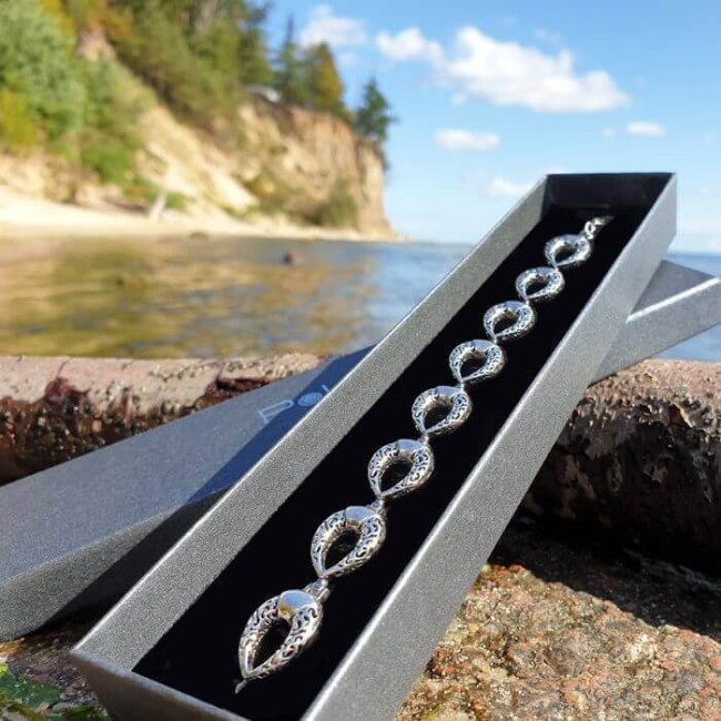 Srebrna bransoletka L 1938|Polcaratdesign.pl Biżuteria