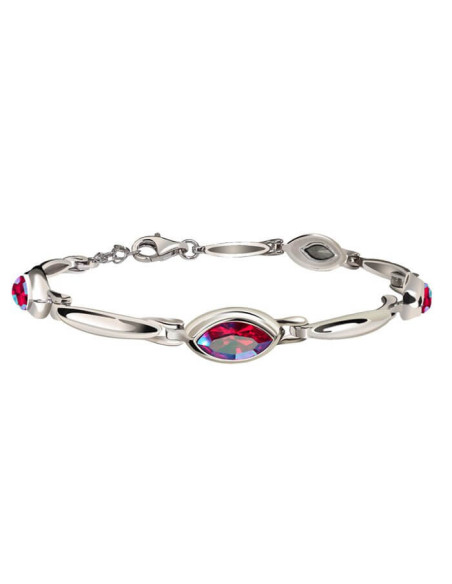 Silver rhodium-plated bracelet with Swarovski crystals L 2081