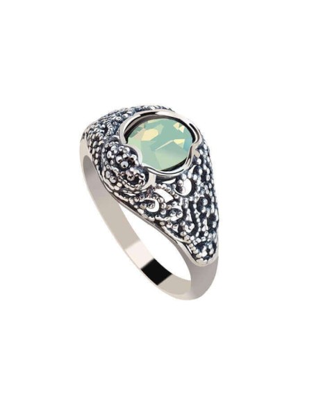 Srebrny pierścionek z kryształem Swarovski PK 2084