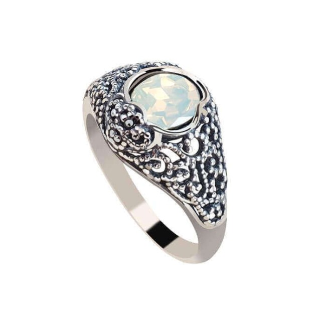 Silver ring with crystal PK 2084