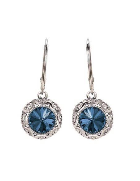 Rhodium plated earrings with Swarovski crystals K 1894