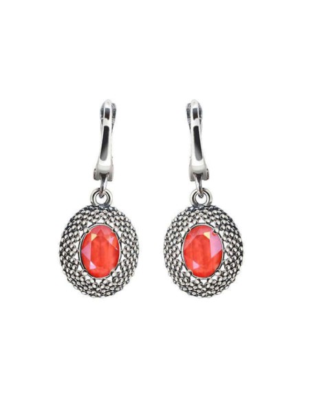 Silver earrings with Swarovski crystals K2 2093