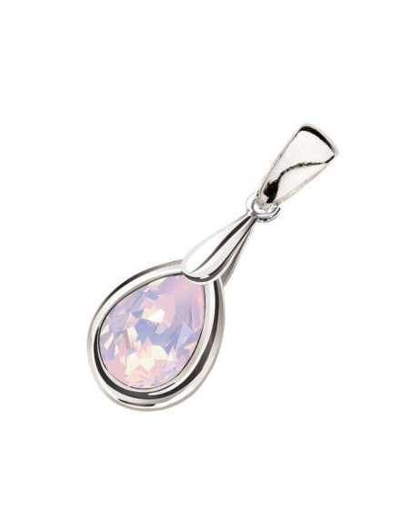 Srebrny wisiorek rodowany srebro 925 kryształ rose water opal