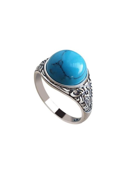 Silver ring with turquoise pk 2080