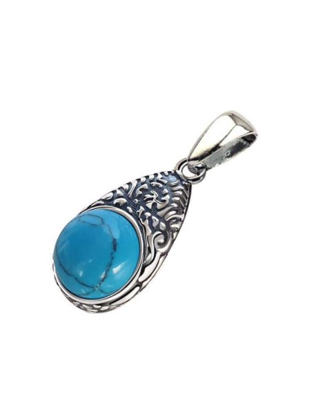 Silver pendant with turquoise in 2080 Silver pendant with turquoise in 2080