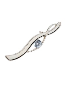 Silver Brooch with Onyx B 97 Onyx 2